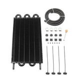 5/16" Transmission Oil Cooler Ultra-Cool Tube and Fin Transmission Cooler  Black Compatible with Chevrolet Ford Dodge Ram 6 PASS